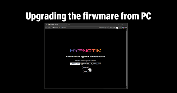 Hypnotik FX - Upgrading the firmware from PC