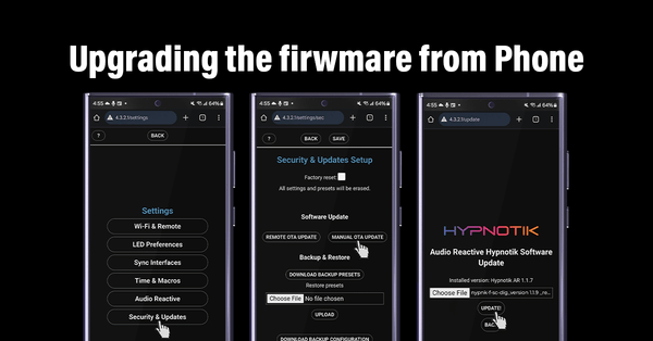 Hypnotik FX - Upgrading the firmware from Phone