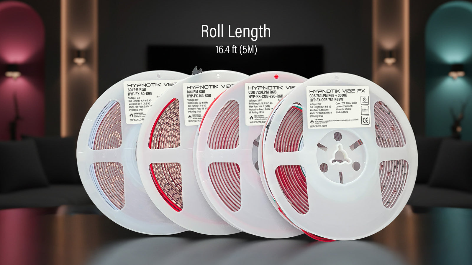 title:📏 Flexible Length Options///desc:Supplied in 5-meter rolls, each strip can be cut to fit smaller areas or extended—up to the maximum run length—for seamless integration into any space.