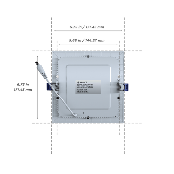 6" Square Low Profile Recessed Downlight